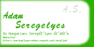 adam seregelyes business card